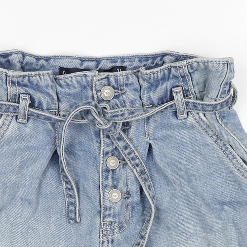 Hollister Women's Blue Paperbag Denim Shorts Size 2 - Picture 7 of 12