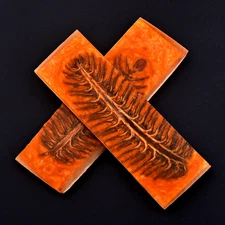 Custom Made Stabilized Pine Cones Resin Pair Scales For Knife Making Handle 2976