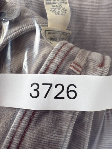 LL Bean Size 32x30 Corduroy Casual Pants Gray Button Zip Straight Leg - Picture 11 of 11