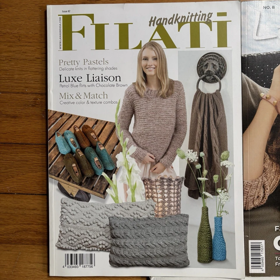 Lot Of 5 Knitting Magazines Lana Grossa- Filati -Linea Pura- Filati Home - Image 2 of 4