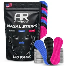 Super Pack - 120 Nasal Strips in 3 Colors | Nasal Strips for Better Breathing...