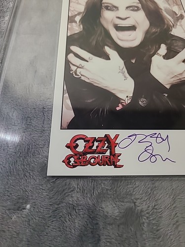 Ozzy Osbourne Signed Postcard Card Rare Beckett Certified 5" X 8" Slabbed - Picture 7 of 16