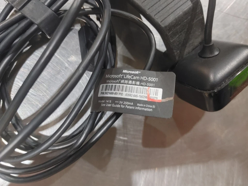 Buen Estado Microsoft LifeCam HD-5001 Probado Funcionando Mientras/Negro Foto 2 de 3
