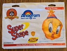 Vintage supershape Tweety Looney Tunes birthday mylar balloon new
