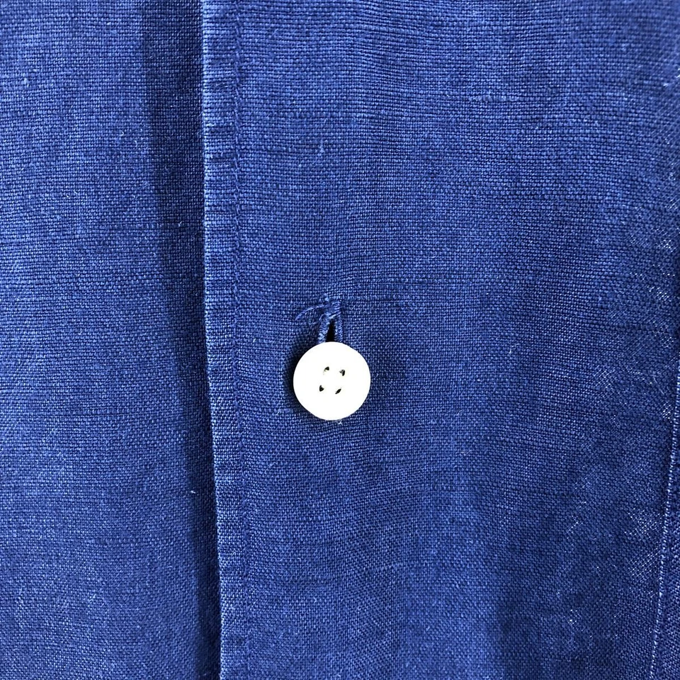 Camisa caja vintage años 2000 Nautica manga corta cuello abierto rayón y lino m... Foto 4 de 4