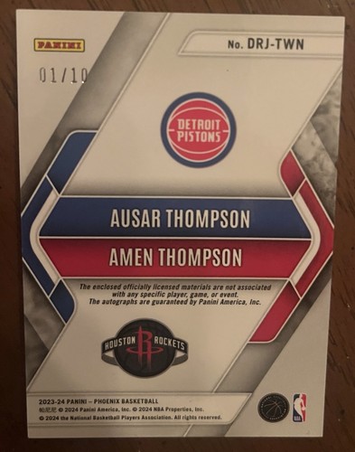 Parche de novato Panini Phoenix Amen Ausar Thompson Gold 1/10 2023 automático RC RPA - Imagen 2 de 2