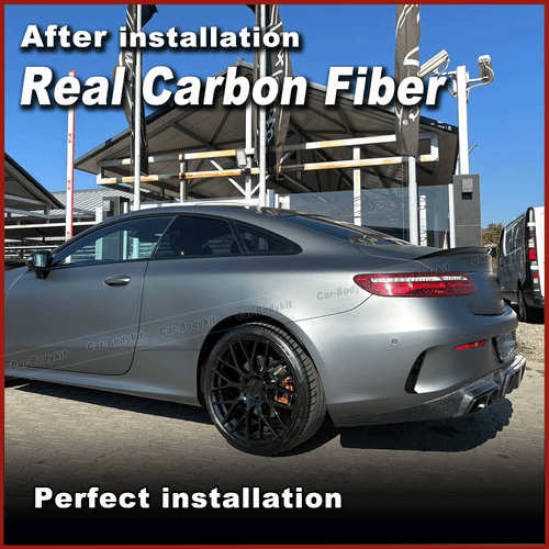 Carbon Heckdiffusor Auspuffblenden Diffusor für Mercedes C238 E300 E53 AMG Sport - Picture 4 of 13