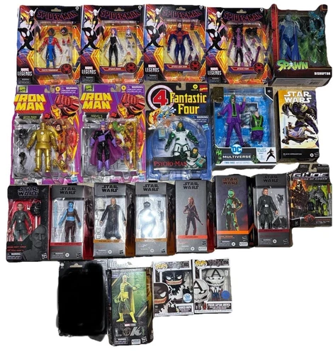 Lot of 21 Sealed Action Figures Marvel Legends Star Wars Black Series Funko ++
