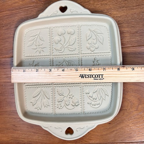 Brown Bag Cookie Art Mold Shortbread Pan 1988 Hill Design Hearts & Flowers 7.5'” - Picture 6 of 7