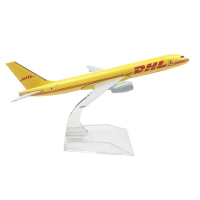 16cm DHL B757 Cargo Airplane Model 1:400 Alloy Simulation Aircraft Ornaments A