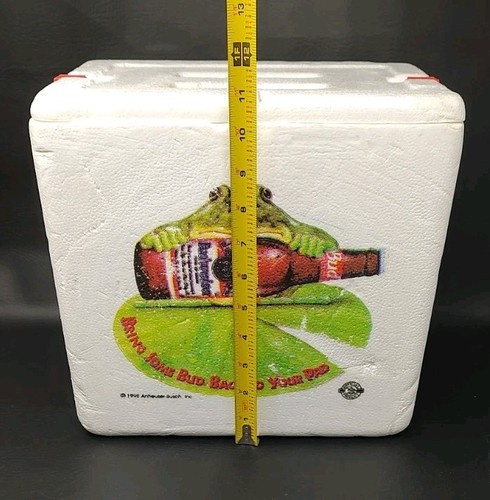 Budweiser Frosch Styroporkühler Vintage "Bring Some Bud Back To Your Pad" 1995 - Bild 13 von 13