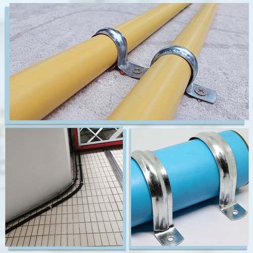 12 Stück 27 mm starre Rohrbänder 2 Loch U-Form Bügelschellen 201 Edelstahl - Bild 7 von 7