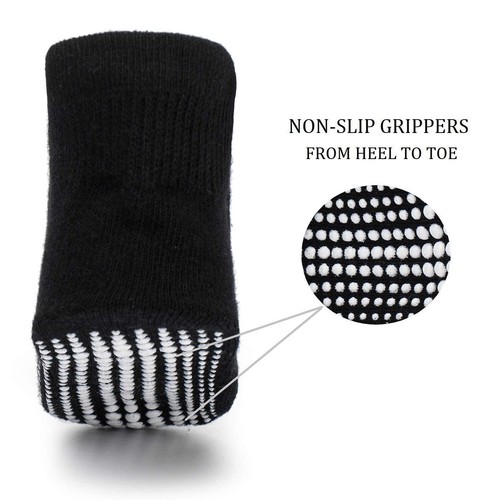 Baby Non Slip Grip Ankle Socks, Non Skid Soles for Toddlers 12-36 Months, Black - Picture 3 of 9