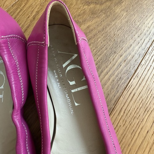 AGL Cuero Hebilla Puntera Ballet Pisos UE Talla 36.5 EE. UU. 6.5 Rosa Fucsia - Imagen 6 de 8