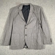Jos A Bank Blazer Mens XL Gray Tailored Fit Knit Sport Coat Jacket Soft Casual
