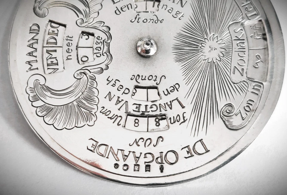 Vintage Dutch Continental Silver Circular Perpetual Calendar Koninklijke Begeer — 第 4/4 张图片