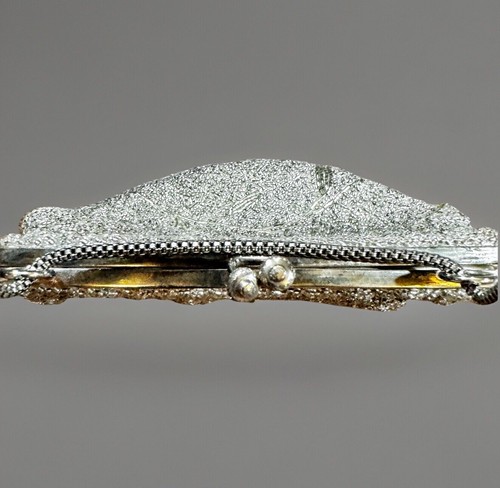 Vintage HANDCRAFTED Purse Hand Beaded Kisslock Silver Chain Hong Kong 1950s-60s - Picture 6 of 8