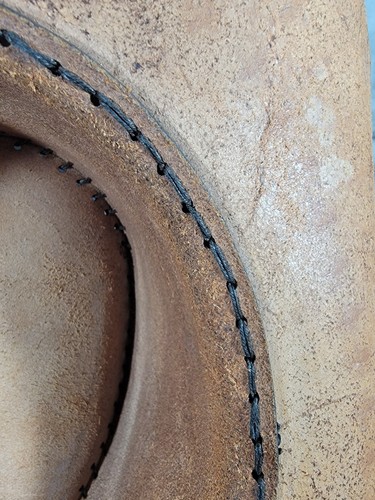 Leather Stitched Cowboy Hat / Unbranded / Brown - Picture 5 of 5