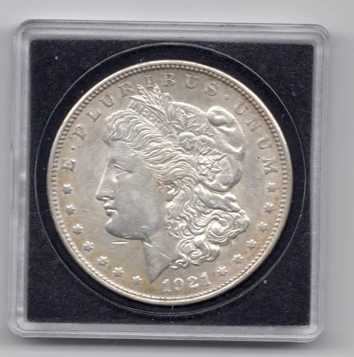 1921 Morgan Silver Dollar $1 - 90% Silver - Nice Luster- AU