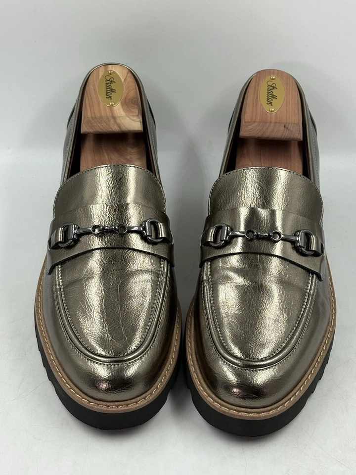 Franco Sarto Colette Bit Loafer Pewter Metallic Size 9.5 M  - Image 3 of 4