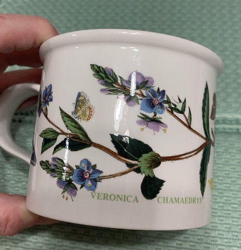 1972 Portmeirion Botanic Garden 2 Drum Breakfast Coffee Mugs Butterflies Flowers - Picture 7 of 12