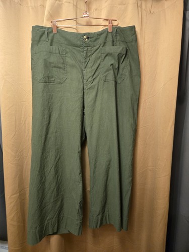 Anthropologie Maeve size 20w Collette crop pants in dried fern - Picture 2 of 5