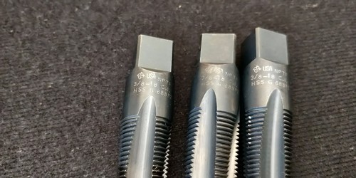 BRUBAKER USA  3/8-18 NPTF  pipe taps  HSS  ~ 3 pieces - Picture 4 of 11