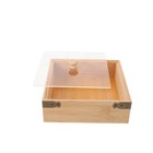  Tortenständer aus Holz mit Deckel – Quadratischer Tortenhalter, Gebäckständer,