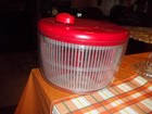 red white salad spinner large