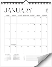 2026 Wall Calendar - 12 Monthly Calendar from January 2026 to December 2026,