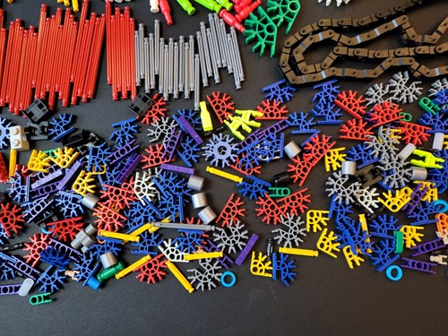 MICRO KNEX Rollercoaster Bulk Lot - Washed and Sorted - Gold Cart Tracks Chain - Picture 7 of 12