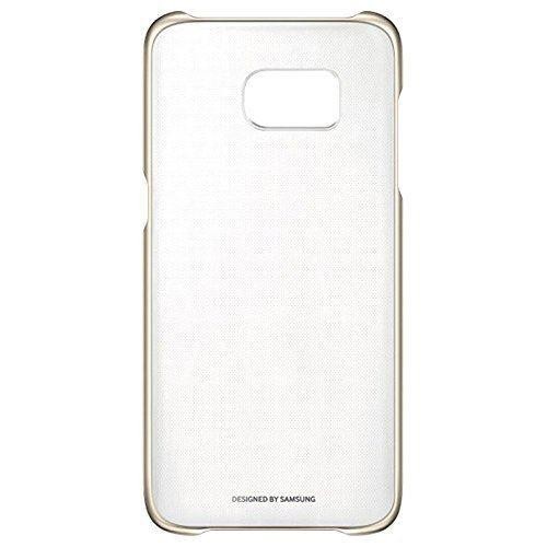 Samsung Galaxy S7 Edge Clear Cover Gold Case Cover EF-QG935CFEG - Picture 2 of 3