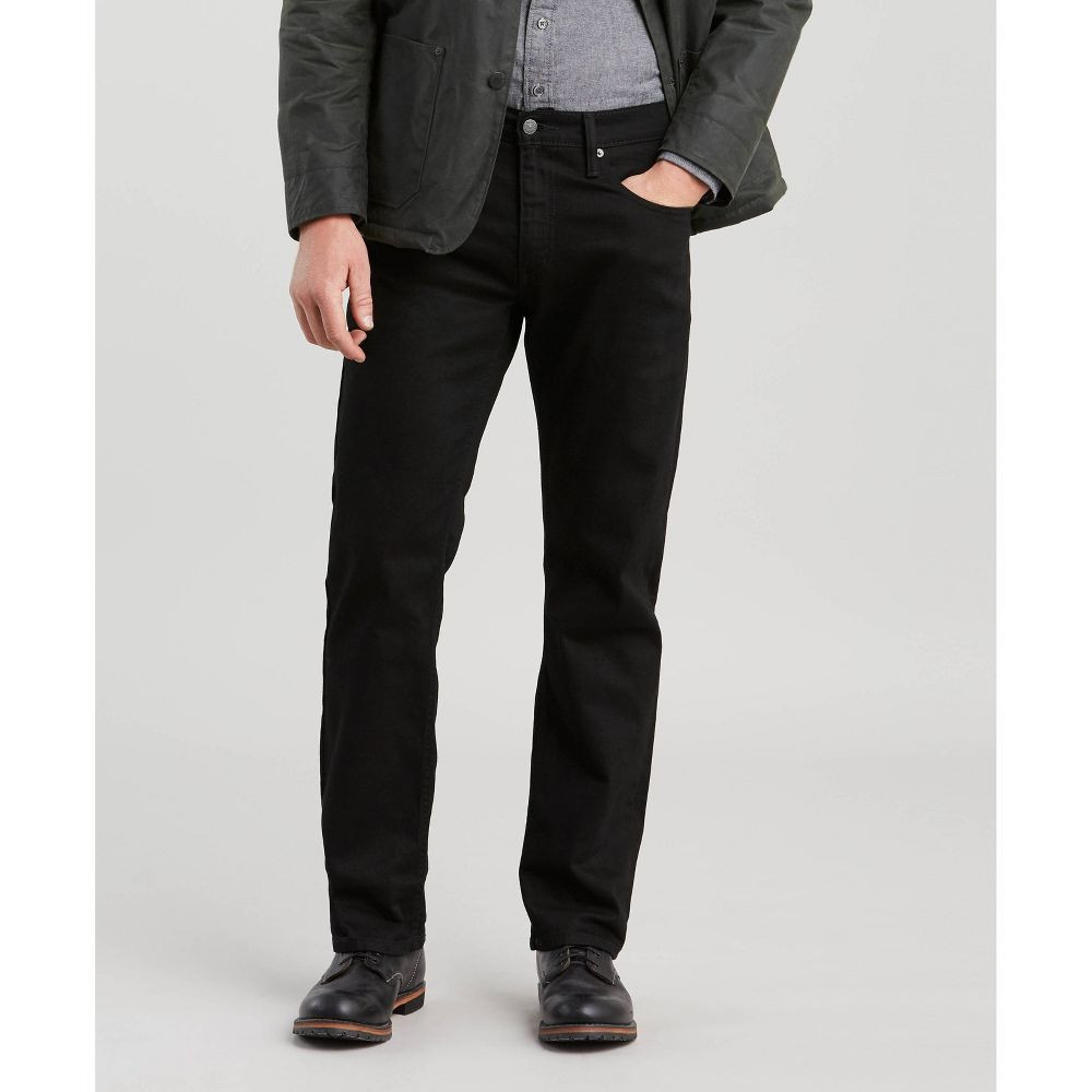 Прямые джинсы Levis Mens 559 свободного кроя - Черный деним 33x32