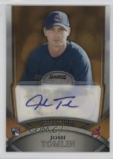 2010 Bowman Sterling Rookie Auto Gold Refractor /50 Josh Tomlin #43 Auto RC