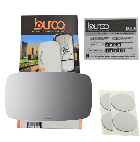 For 84-94 PO 911*, 83-91 PO 944*, 87-91 PO 928 Driver Mirror Glass No Rear Mount