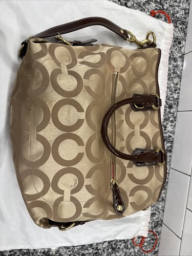 COACH Madison Julianne Op Art Signature Tote Large Satchel Shoulder Bag 12963 - Picture 6 of 9