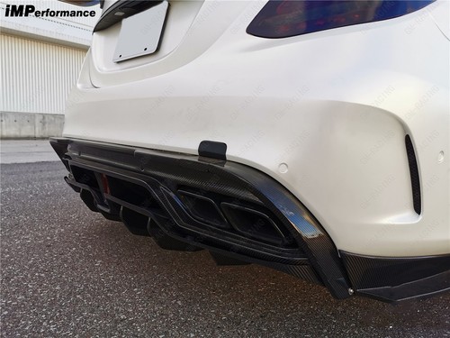 iMP W205 C63 AMG Sedan Carbon Rear Diffuser w/ Underboard for 15-21 Benz - Picture 12 of 23