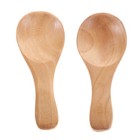  2 Pcs Short Handle Spoons Small Scoops Powder Teaware Accessories