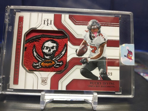 2024 National Treasures Enormer Bucky Irving Buccaneers Patch Logo* LESEN🔥🏴