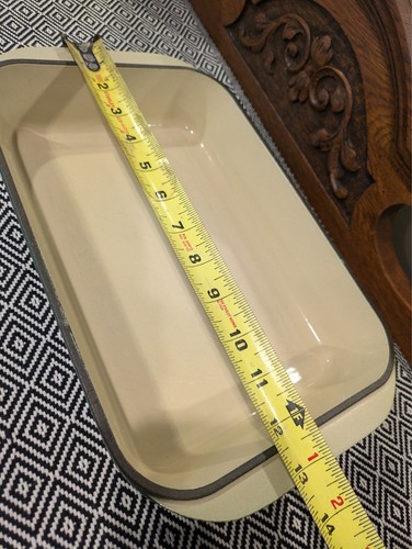 Vintage Le Creuset Grün Emaille Gusseisen Pfanne #30 - Bild 16 von 17