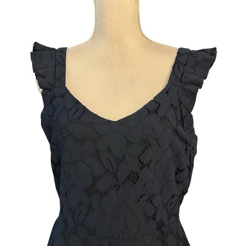 Monteau Spitzenkleid Flügelärmel Fit & Flare Damen Gr. Large dunkelblau NEU - Bild 3 von 8