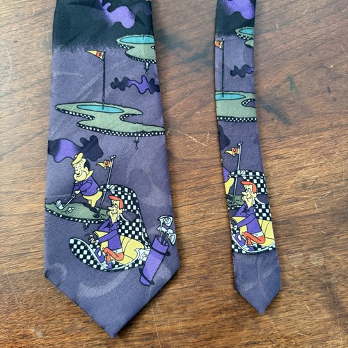 Vintage Cartoon Network Jetson's Purple Novelty Golf Neck Tie Father's Day Y2K - Bild 13 von 14