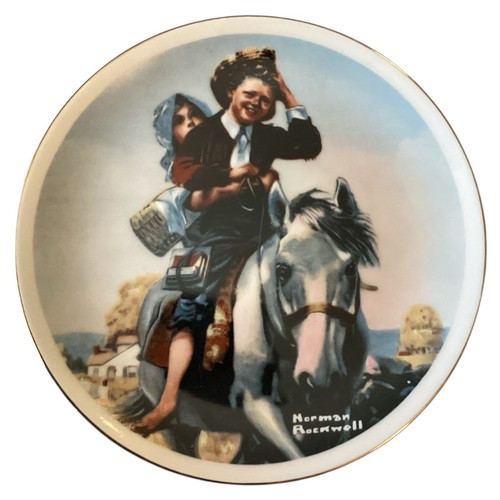 Norman Rockwell IMM Collectible Plates Limited Edition Japan Porcelain Set Of 4 - Picture 2 of 10