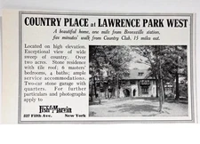 1919 Lawrence Park West NY Stone House Tile Roof Bronxville Sta. Photo Print AD