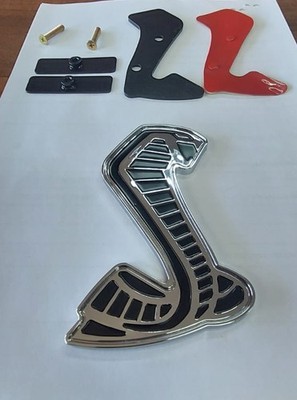 Ford Mustang Gt500 Cobra Cobra Emblem Logo Marker Grill lockt