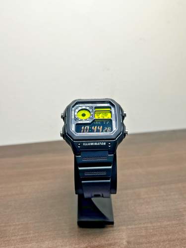 "Hornet" | 🟡⚫ Negative Display | Custom CASIO AE-1200WHD | Royale | Watch MOD - Picture 13 of 16