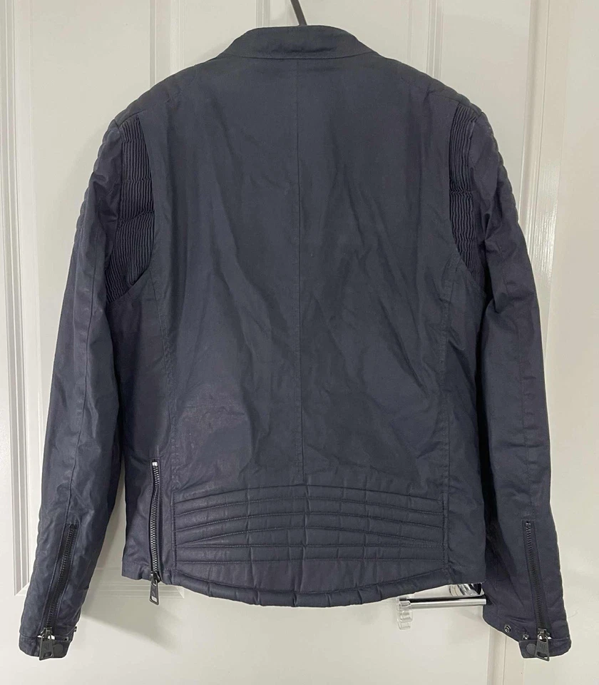 Superdry & Idris Elba Premium Collection Collaboration NavyMen's Biker Jacket XL - Image 2 of 4