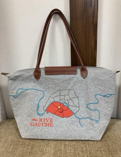 Longchamp Tasche L Größe 2014 Paris Limited Edition Karte Stickerei Authentic Gebraucht - Bild 2 von 7