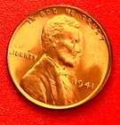 1941-P Lincoln Wheat Cent Penny GEM RD BU From an Original Bank Roll