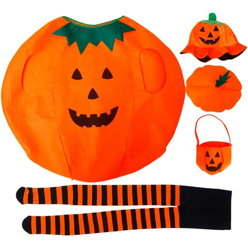 1 Set Halloween Pumpkin Suit Pumpkin Hat Halloween Party Dress Up Props - Imagen 8 de 12
